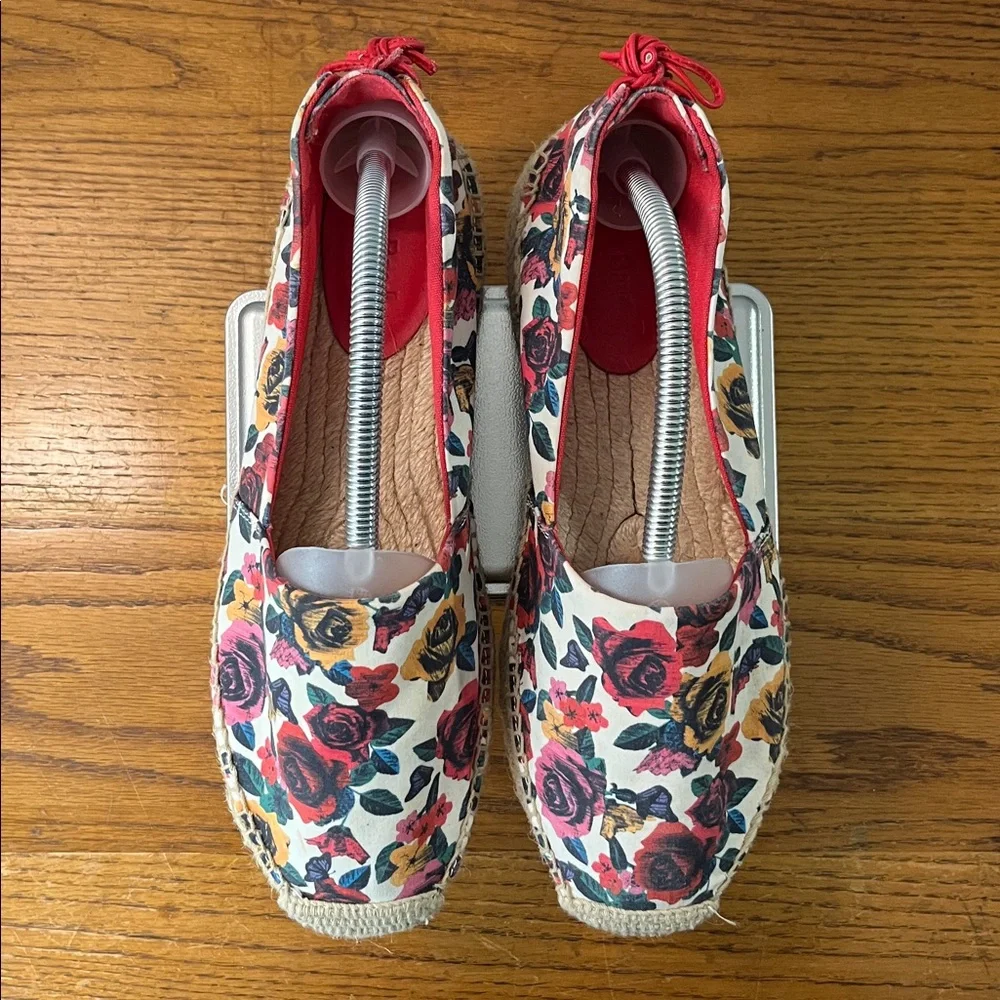 Vera Bradley Lace-Back Espadrilles Havana Rose Floral Size 10